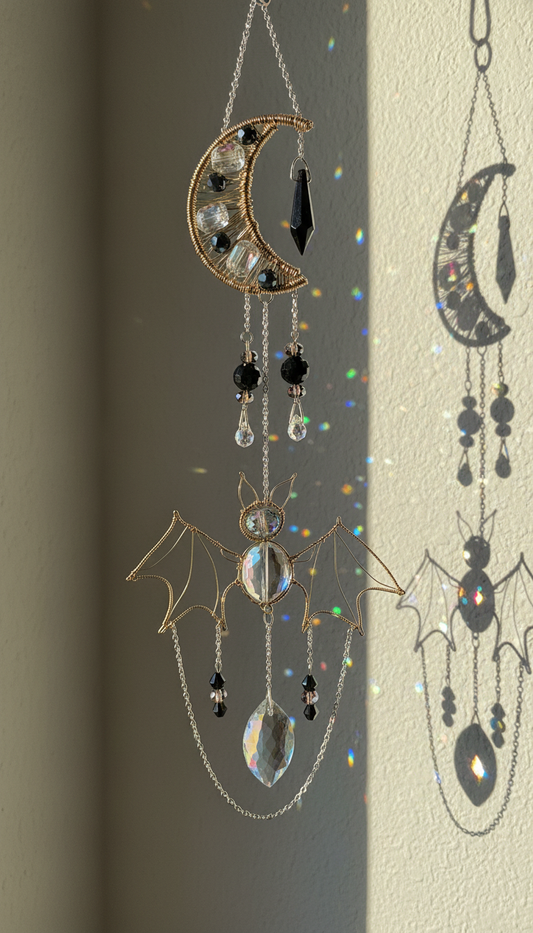 Midnight Ascension Bat Prism- Sun Catcher